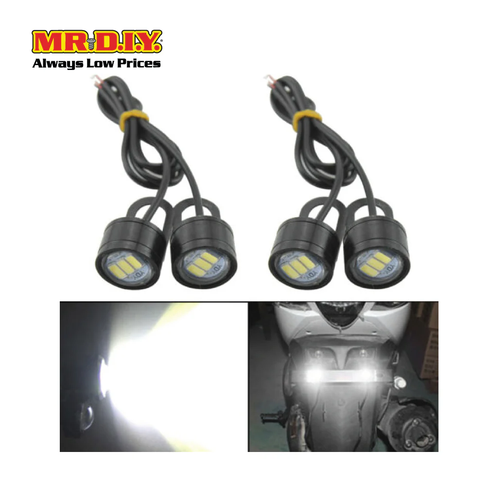 (MR.DIY) Motorcycle Rearview Mirror LED Strobe Light - Image 2