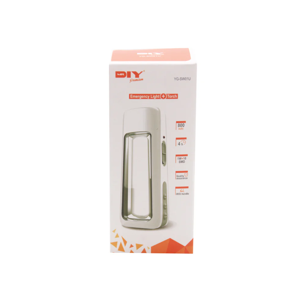 (MR.DIY) Rechargeable Emergency Light and Torch Light YG-SW01U - Image 4